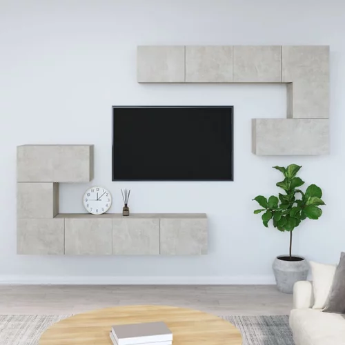 vidaXL Zidni TV ormarić siva boja betona od konstruiranog drva