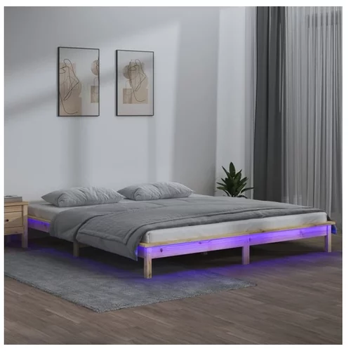  LED posteljni okvir 135x190 cm 4FT6 trles