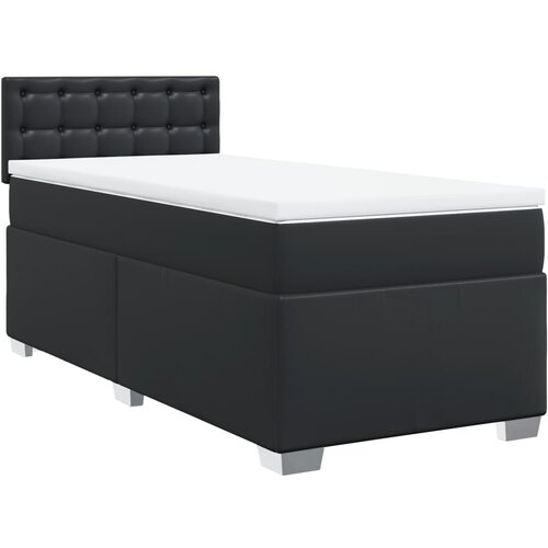 Maison Chic Box spring postelja - Vzmetna postelja z vzmetnico črna 90x200 cm umetno usnje SL17491, (21895005) Cene