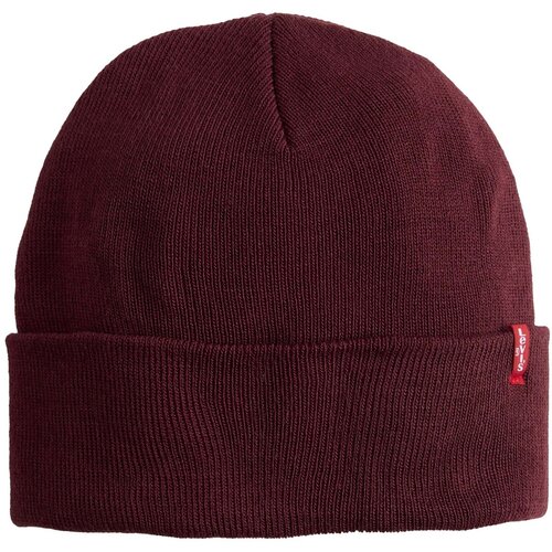 Levi&amp;#039;s Kape Slouchy Red Tab Beanie Tawny Port Vijolična Slike