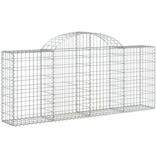  Lučne gabionske ko&amp;scaron;are 10 kom 200x30x80/100cm pocinčano željezo Slike