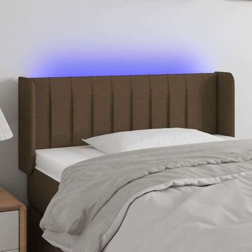  LED uzglavlje tamnosmeđe 83x16x78/88 cm od tkanine Cene