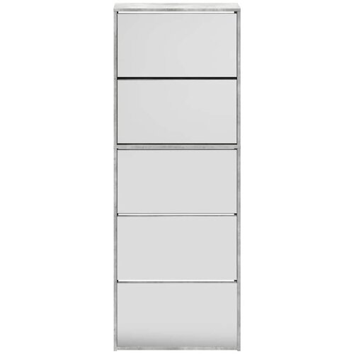  za cipele s ogledalom i 5 razina sivi 63x17x169,5 cm Slike