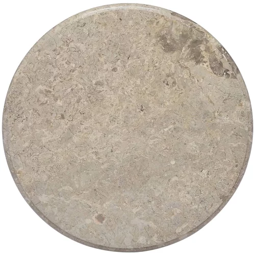 vidaXL Mizna plošča siva Ø 60x2,5 cm marmor