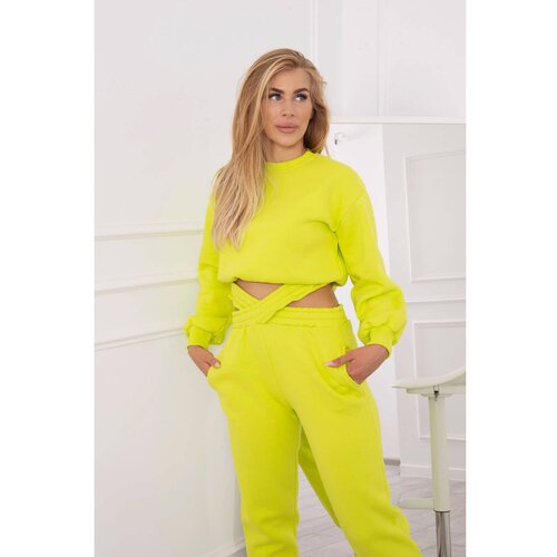 Kesi Insulated set with a short sweatshirt pistachio Slike