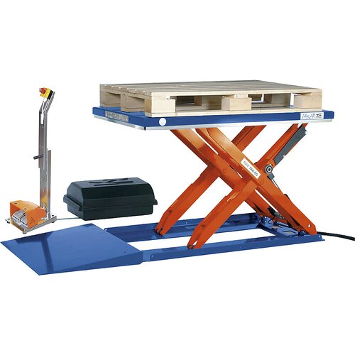 Edmolift Dvižna miza ploske oblike, DxŠ 1500 x 1000 mm, dvig do 800 mm, zaprta plošča, 230 V, ročni upravljalni element Cene