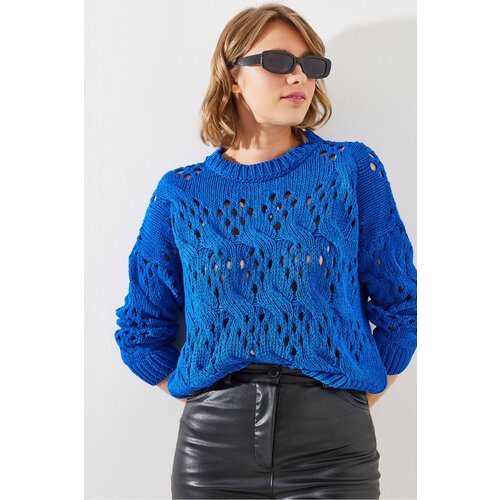 Bianco Lucci Women&amp;#039;s Openwork Sweater Slike