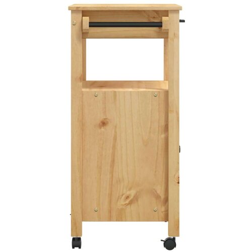 VidaXL Kuhinjska kolica MONZA 60x40x90 cm od masivne borovine Slike