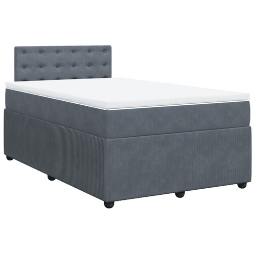Maison Chic Box spring postelja - Vzmetna postelja z vzmetnico temno siv 120x190 cm žamet SL18153, (21894782) Cene
