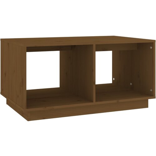 Maison Chic Klubska mizica - kavna mizica - Nizka mizica medeno rjava 80x50x40 cm trdna borovina, (21754077) Cene