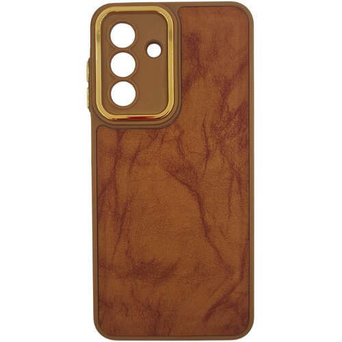  Futrola Leather sa Niklovanim obodom za Samsung A065 Galaxy A06 braon Cene