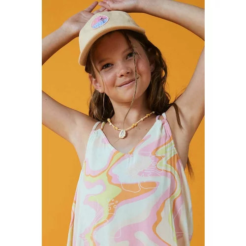Roxy Otroška bombažna bejzbolska kapa bež barva