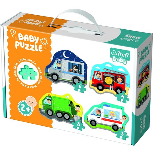 Trefl Baby Puzzle - Poklicna vozila - 1 k. Slike