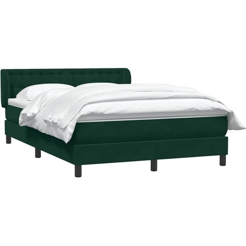 Box Spring krevet s madracem tamno zeleni 160x220 cm bar&amp;scaron;un Slike