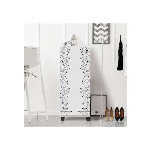 Woody Fashion cipelarnik 50x127x38cm Belo-Crni Cene