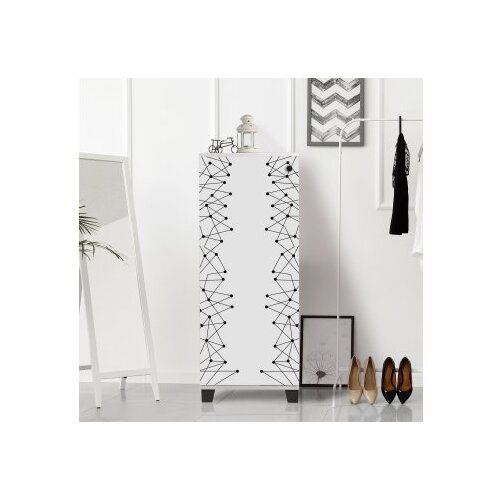 Woody Fashion Stalak za cipele 50x127x38cm Bijelo-crni Cene