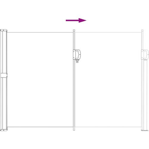  Retraktabilna bočna tende Siva 500 x 120 cm Poliester Slike