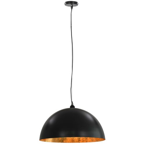  Stropne svjetiljke 2 kom crno-zlatne polukuglaste 50 cm E27 Slike