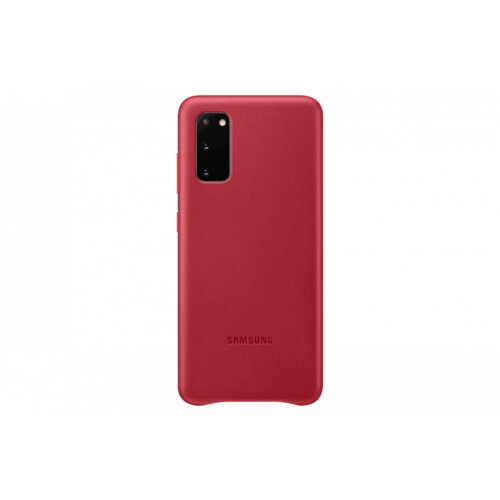 Samsung original usnjen ovitek EF-VG980LRE za Galaxy S20 G980 - za&amp;scaron;čita zadnjega dela - rdeča Slike