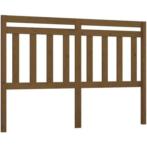  Uzglavlje za krevet boja meda 146 x 4 x 100 cm masivna borovina Slike