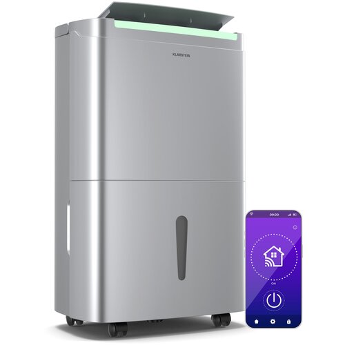 Klarstein DryFy Connect 40 Luftentfeuchter | 40 L / Tag | 30-45 m2 | App-Steuerung | mobil | Wassertank Cene