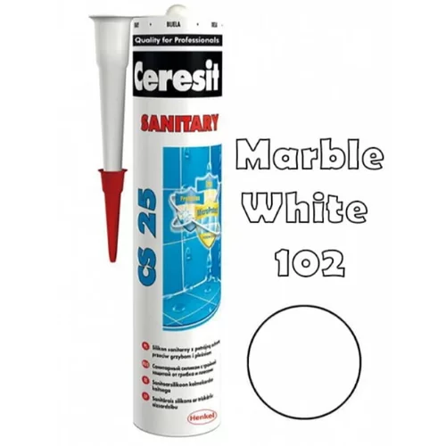 Ceresit Sanitarni silikon CS 25 (280 ml, Marble white)
