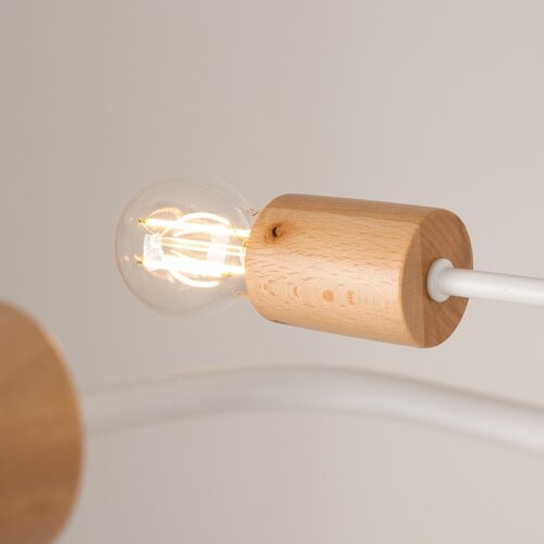 Sollux Lighting SL.1666 - Plafonski luster TIMBO 6xE27/15W/230V bela/bež/buk Slike