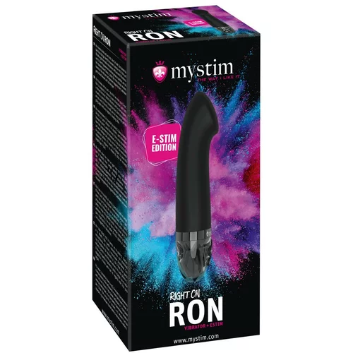 Mystim Right on Ron E-Stim - električni vibrator G-točke na baterije (crni)