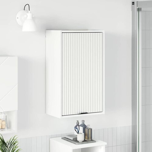 vidaXL Kopalniška omarica Bela 39 x 23.5 x 65 cm Konstruiran les Cene