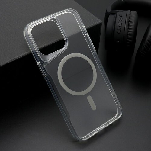 Maska aura magsafe za iphone 15 pro max/ siva Slike