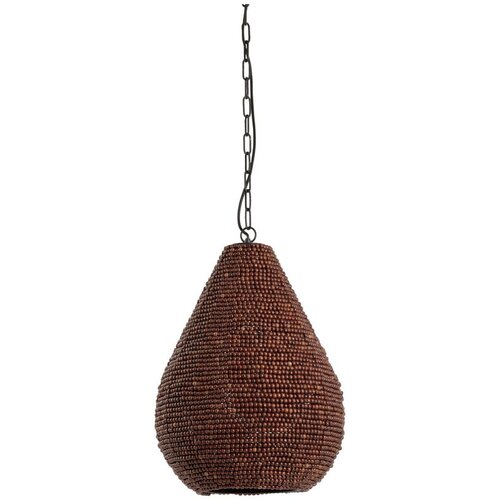 Light & Living Rjava viseča svetilka z lesenim senčilom ø 31 cm Kabinda – Cene