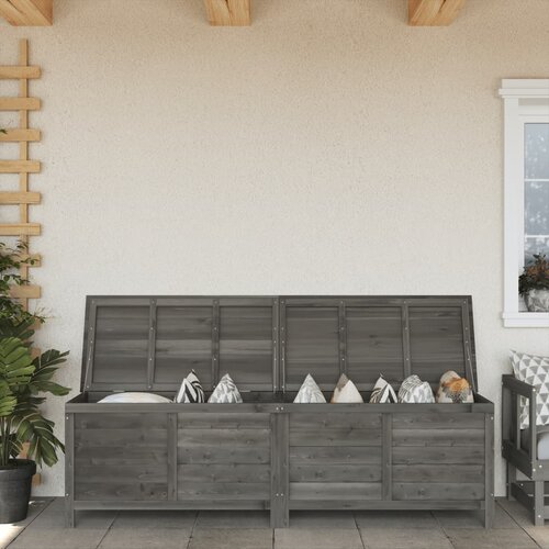 vidaXL Vrtna škatla za shranjevanje antracitna 198,5x50x56,5 cm jelka Cene