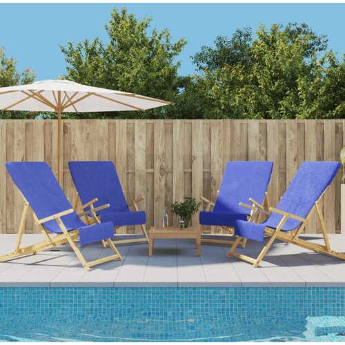 vidaXL Brisače za plažo 4 kosi kralj. modre 60x135 cm tkanina 400 GSM Cene