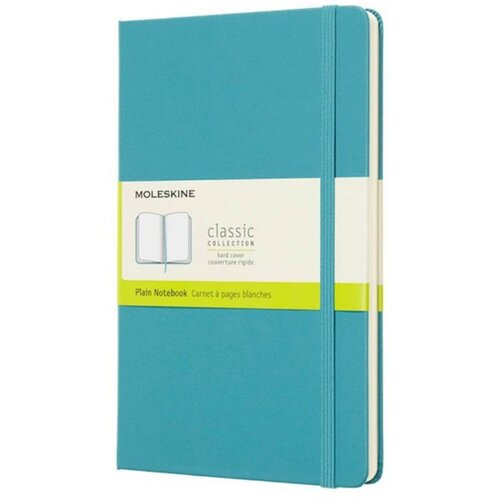 Moleskine Beležnica LG trde platnice, sinje modra – brezčrtna Cene