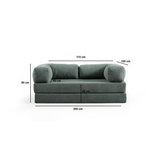 Atelier Del Sofa Dvosed Via Con, 200x100x 80 cm, Svijetlosiva Slike