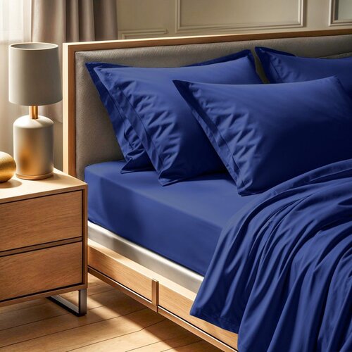  tonne bleue - 75 dark blue ranforce king flat sheet Cene