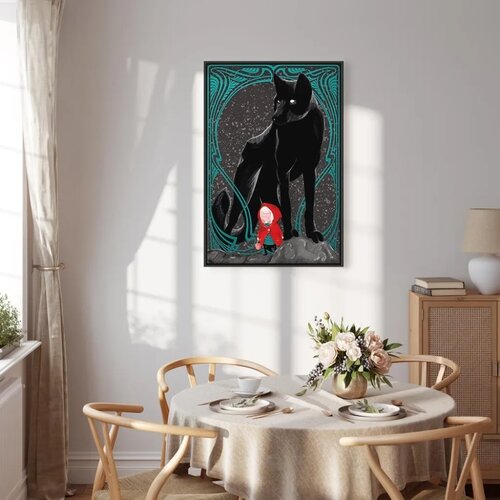  Slika - Red Riding Hood (1 Part) Vertical 80x120 U crnom drvenom okviru Slike
