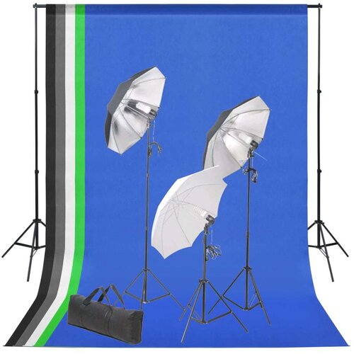 vidaXL Oprema za fotografski studio s pozadinama i setom rasvjete Cijene