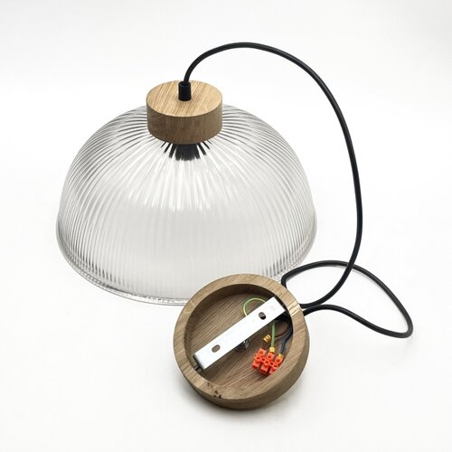  Visilica na sajli PIA 1xE27/60W/230V, prečnik 30 cm, hrast Slike