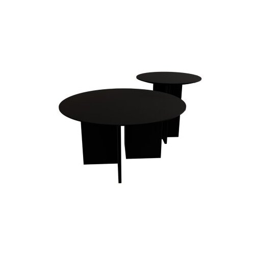 Hanah home Leo set klub stolova, 2 dijela, crni Slike