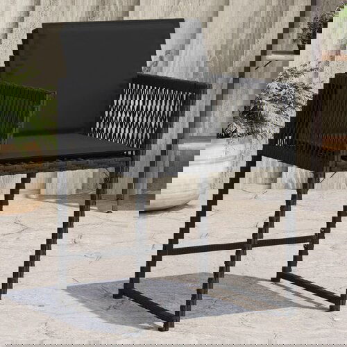  The Living Store Vrtni stoli z blazinami 4 kosi črn poli ratan - Vrtni Stol, (21462909) Cene