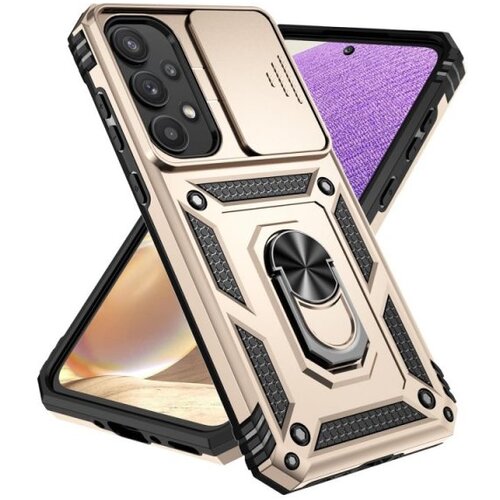  futrola hard protect sa prstenom za samsung galaxy A25 zlatna Slike