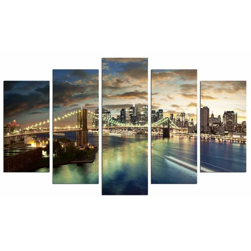Charm Večdelna slika Bridge NYC, 110 x 60 cm