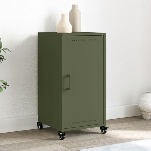 The Living Store Komoda olivno zelena 36x39x72 cm hladno valjano jeklo - Komoda, (21428028) Slike