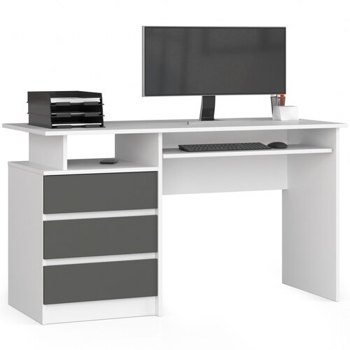 AKORD CLP DESK 135cm BELO / SIVO, (21702703) Cene
