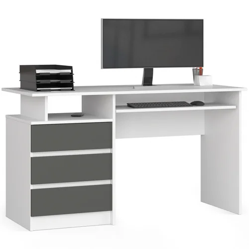 AKORD CLP DESK 135cm BELO / SIVO, (21702703)