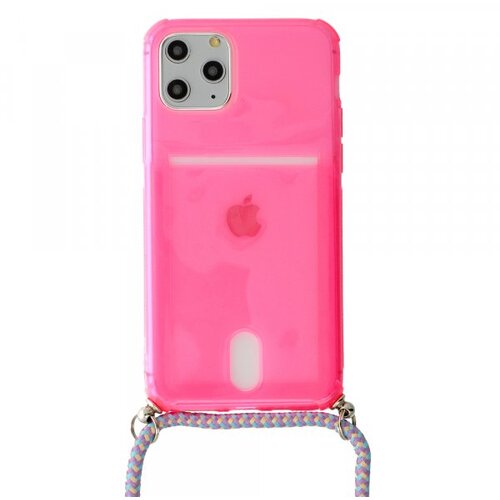  Summer silikonski ovitek z vrvico za iPhone 12 Mini - pink Slike