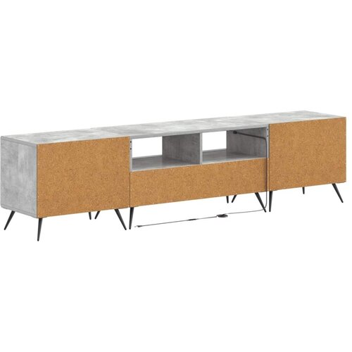  5-dijelni LED TV ormarić Betonska siva Konstruirano drvo - Betonska siva 81 cm Slike