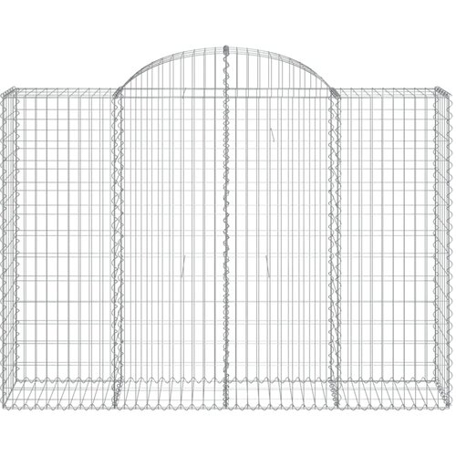  Lučne gabionske ko&amp;scaron;are 14kom 200x50x140/160cm pocinčano željezo Slike