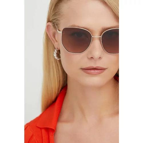 McQ Sončna očala ženski, rjava barva